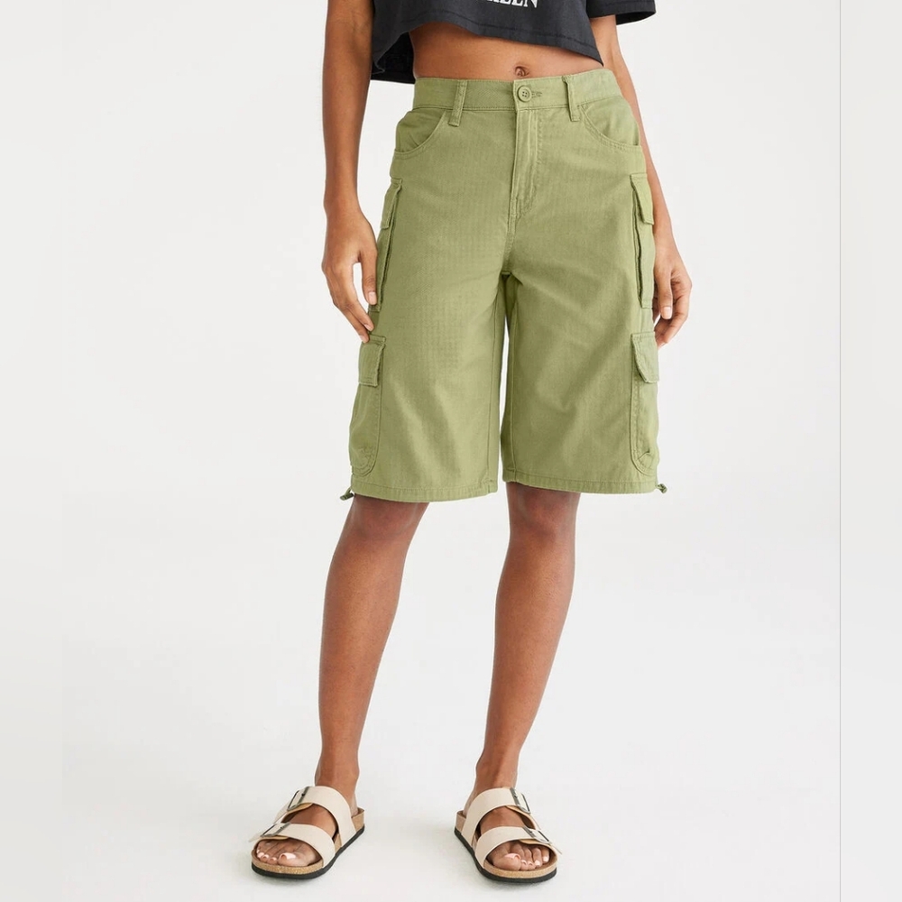 Aeropostale Women's Twill Cargo Bermuda Shorts